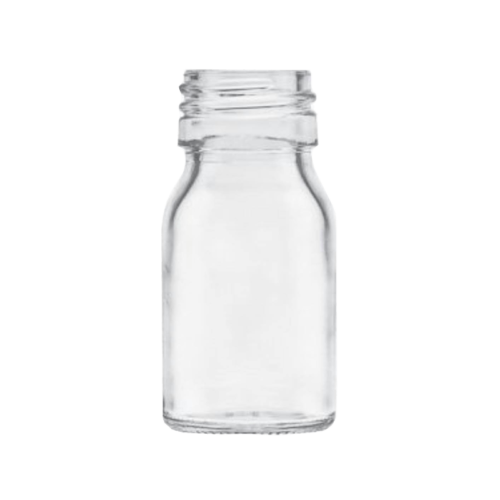 3cl Sample bottle in clear glass without lid