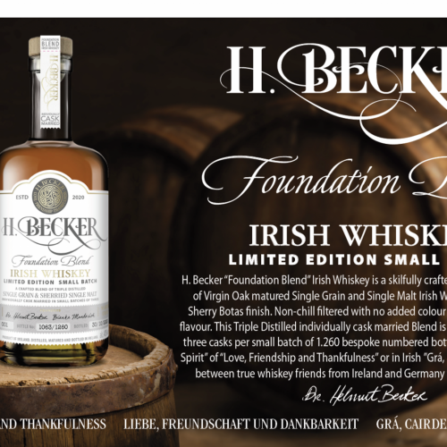 H. Becker Irish Whiskey Foundation Blend 40% Folder 01 - Fadandel.dk