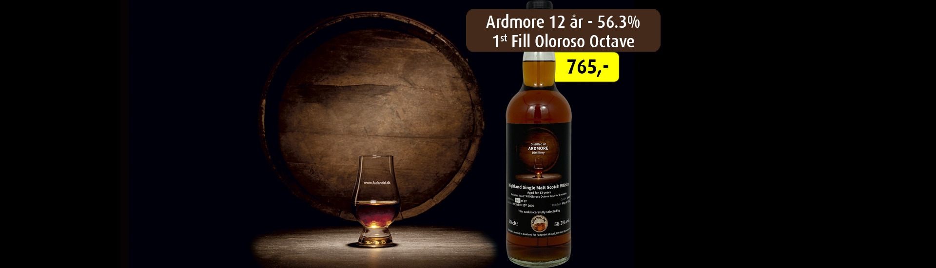 Ardmore 12Y 1st Fill Oloroso 56.3% - Fadandel.dk