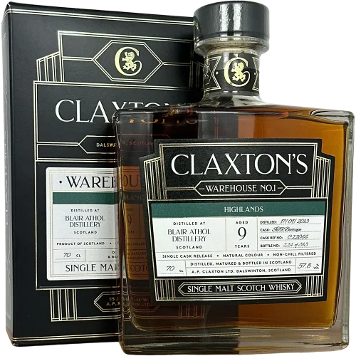 Blair Athol 9 år (STR Barrique) 57.8% - Claxton's WH No 1 (bottle) at Fadandel.dk