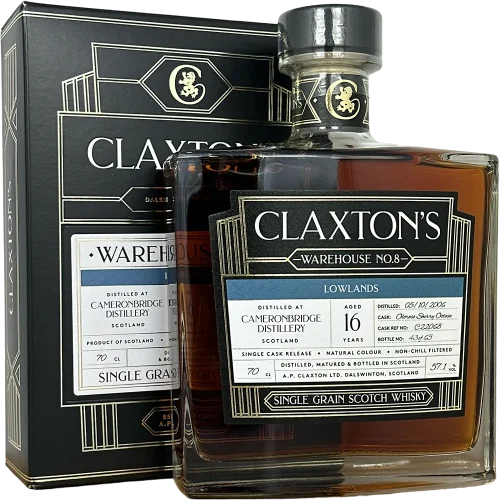 Cameronbridge 16 år (Oloroso Sherry Octave) 57.1% - Claxton's WH No 8 (bottle) at Fadandel.dk