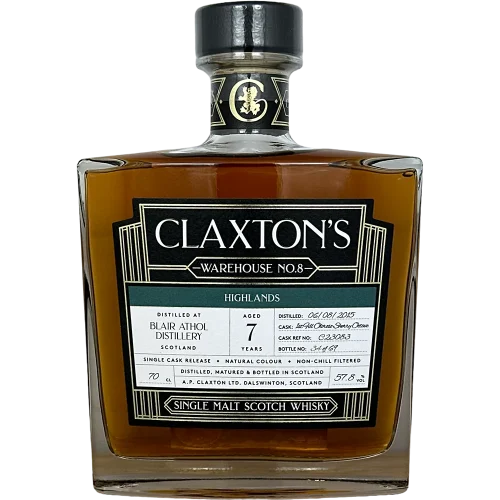 Blair Athol 7 år (First Fill Olosoro Octave) 57.8% Claxton's WH No 8 bottle - Fadandel.dk