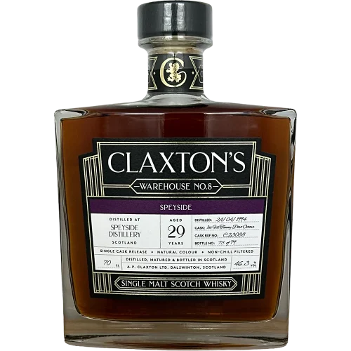Speyside Distillery 29 år (First Fill Tawny Port Octave) 46.3% Claxton's WH No 8 bottle - Fadandel.dk