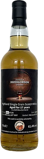 Invergordon 17 år Refill Bourbon Barrel 61.4% - Fadandel.dk