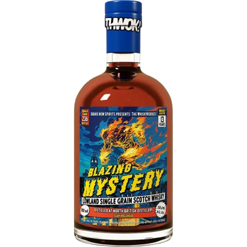 Blazing Mystery (North British) 2nd Fill Islay Hogshead 13 år 58.6% Fadandel.dk